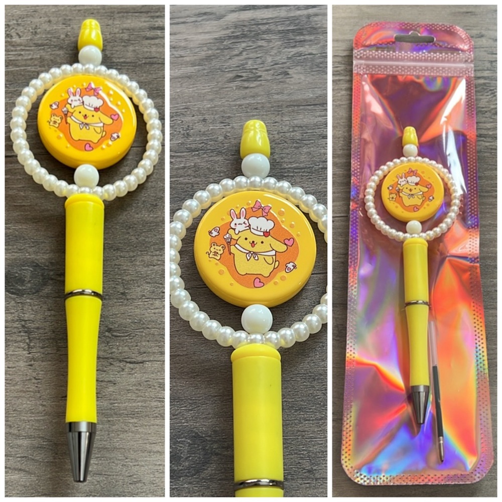 Pompompurin beaded pen